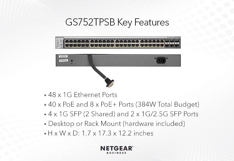 Switches GS752TPSB Key Features