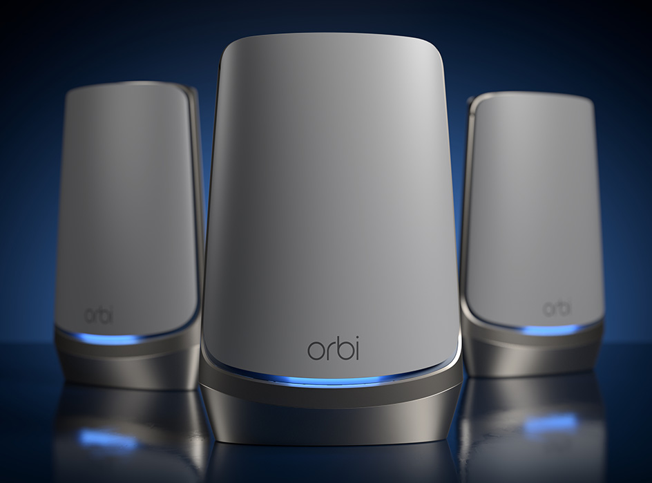 Orbi RBKE964B WiFi 6E Mesh System 4-Pack 960 Series Black Edition