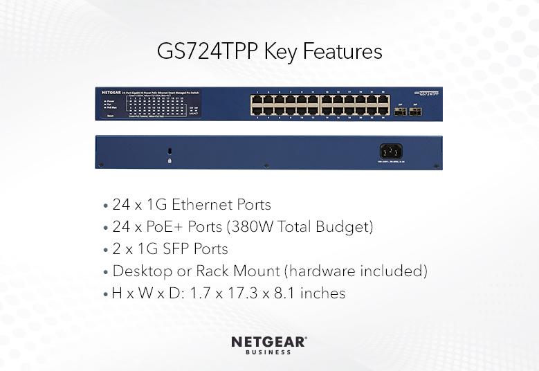 Switches | Smart GS724TPP Cloud NETGEAR -