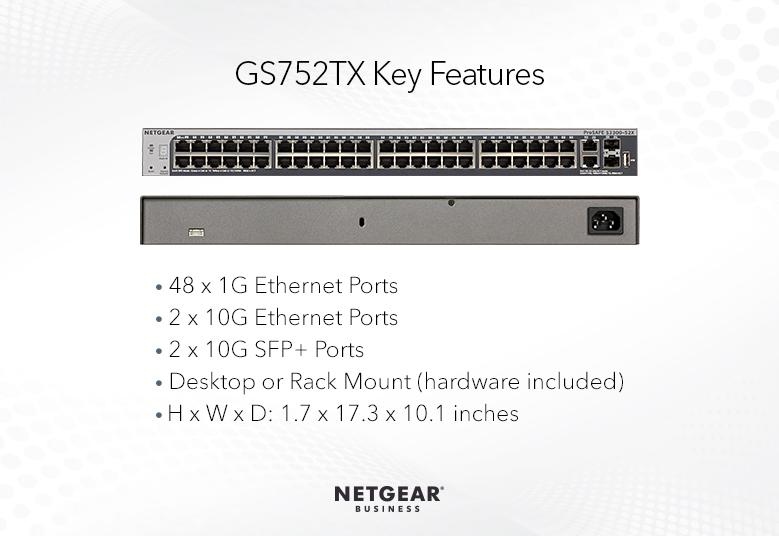 Switches GS752TX Key Features