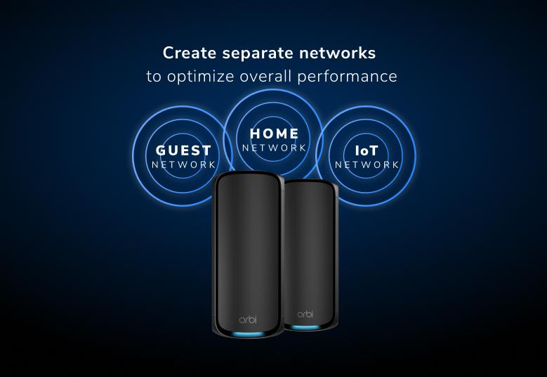 Orbi RBE972SB Create separate networks  to optimize overall performance
