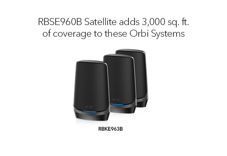 NETGEAR Orbi 960 Series AXE11000 Quad-Band Mesh Wi-Fi 6E Satellite