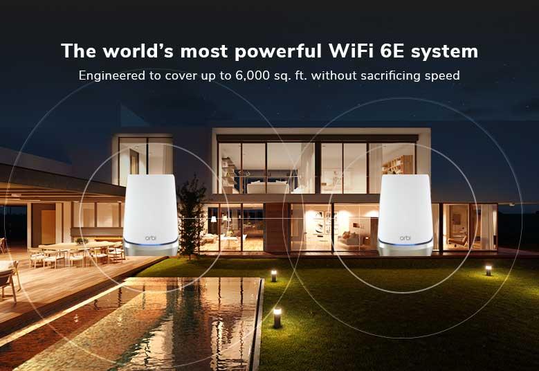 NETGEAR – Orbi AXE10000 Quadband WiFi 6E Mesh System, Internet Security and  ProSupport Included