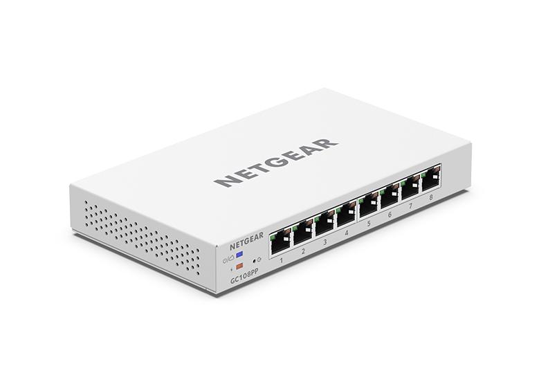 Up to 120W Power Supply Home Use Ideal for Small & Medium Business QoS Controls Fanless Quiet Support Web Management Smart Managed Gigabit Switch SFP VLAN 8-Port PoE Switch