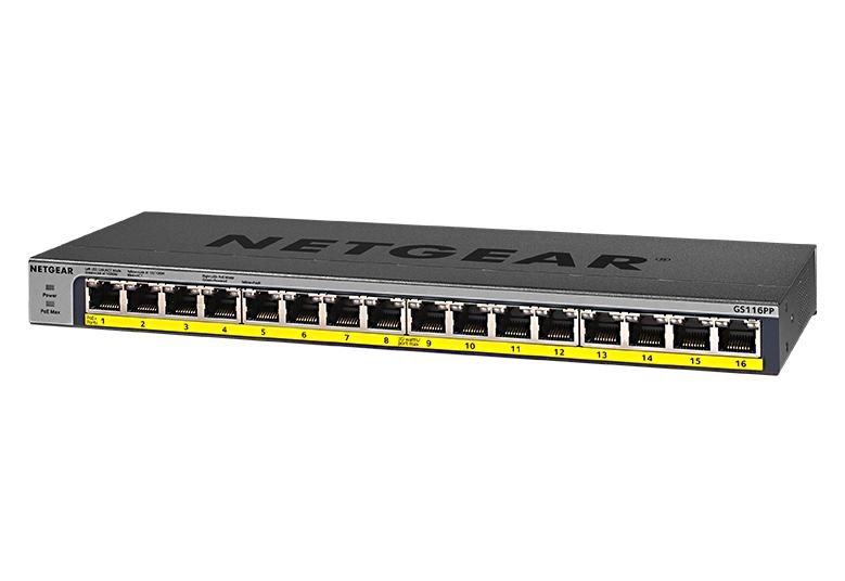 GS116PP | PoE+ Supported Unmanaged Switches | NETGEAR