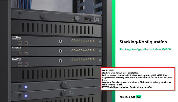 NETGEAR AV line - How to Stack Configuration on M4300 