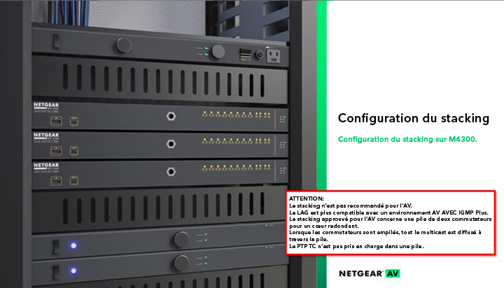 NETGEAR AV line - Comment configurer le stacking sur M4300