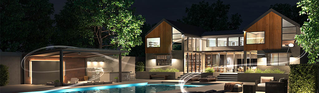house with a pool
