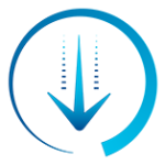 Blue arrow pointing downward