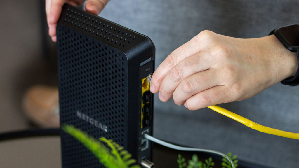 plugging in xfinity cable modem