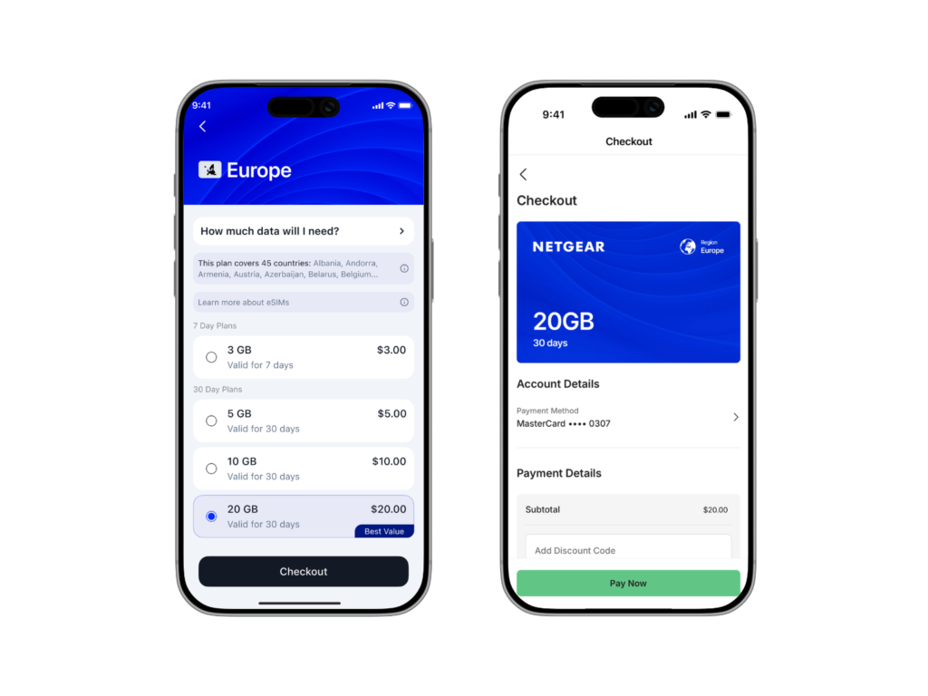 netgear esim store screens 3 dataplan