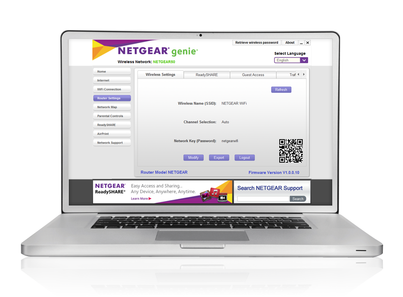 Genie Landing Page  Apps  Discover  Home  NETGEAR