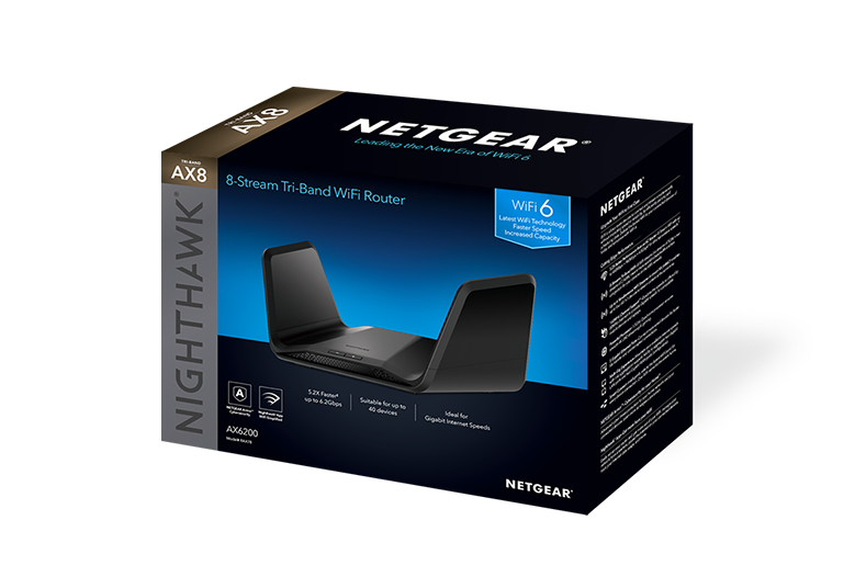 8-Stream AX6200 Tri-Band WiFi 6 Router - RAX78 | NETGEAR