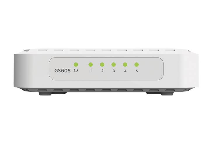 5Porte Gigabit Base-T RJ45 Bianco Netgear GS605-400PES Switch LED Integrati sulle Porte