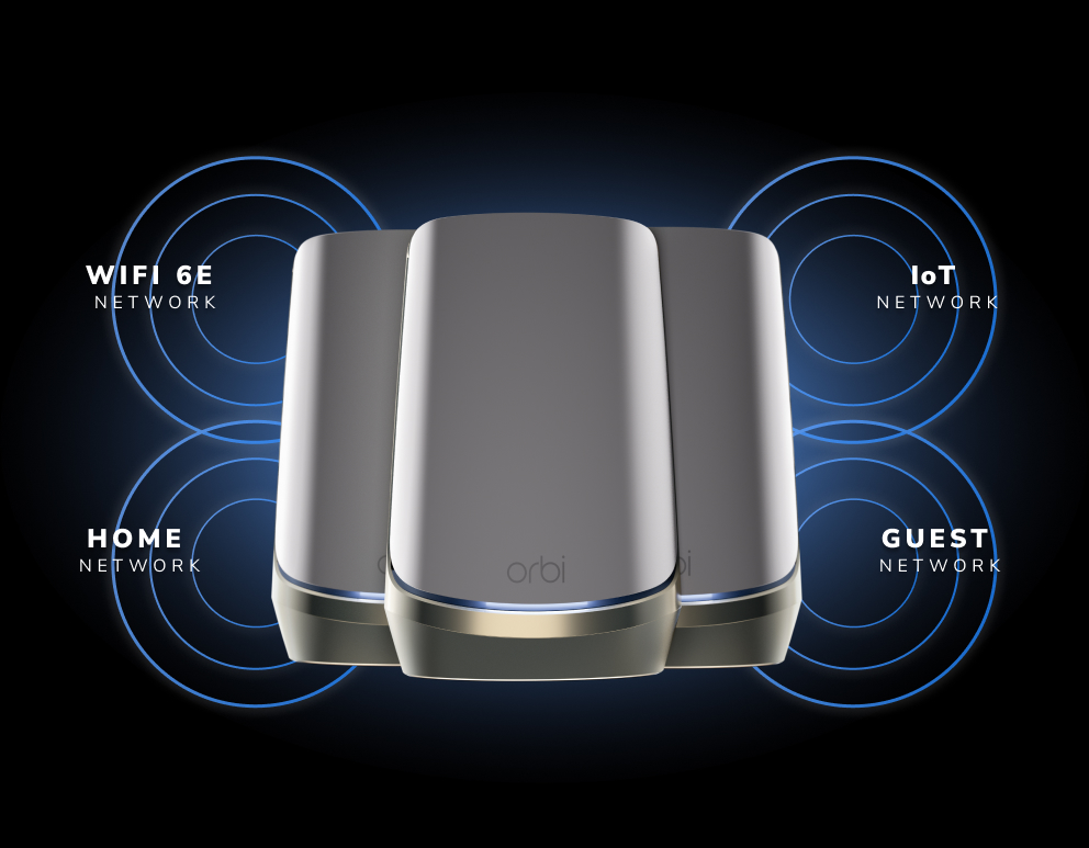 NETGEAR Orbi 960 Series AXE11000 Quad-Band Mesh Wi-Fi 6E System (3-pack) - Thumbnail 2