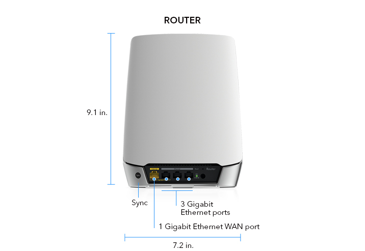 NETGEAR Orbi Quad-Band WiFi 6E Mesh System Router 2 Satellite