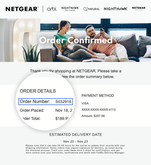 How to find your order number