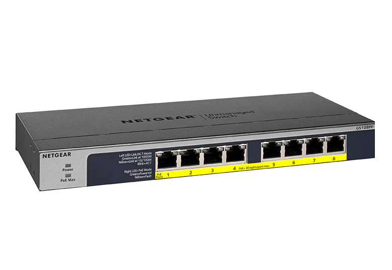【新品未開封】NETGEAR GS108PP PoEハブ 8ポート GS108PP | Ethernet Unmanaged Switches | NETGEAR