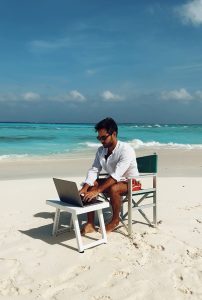 Beach work mobile router