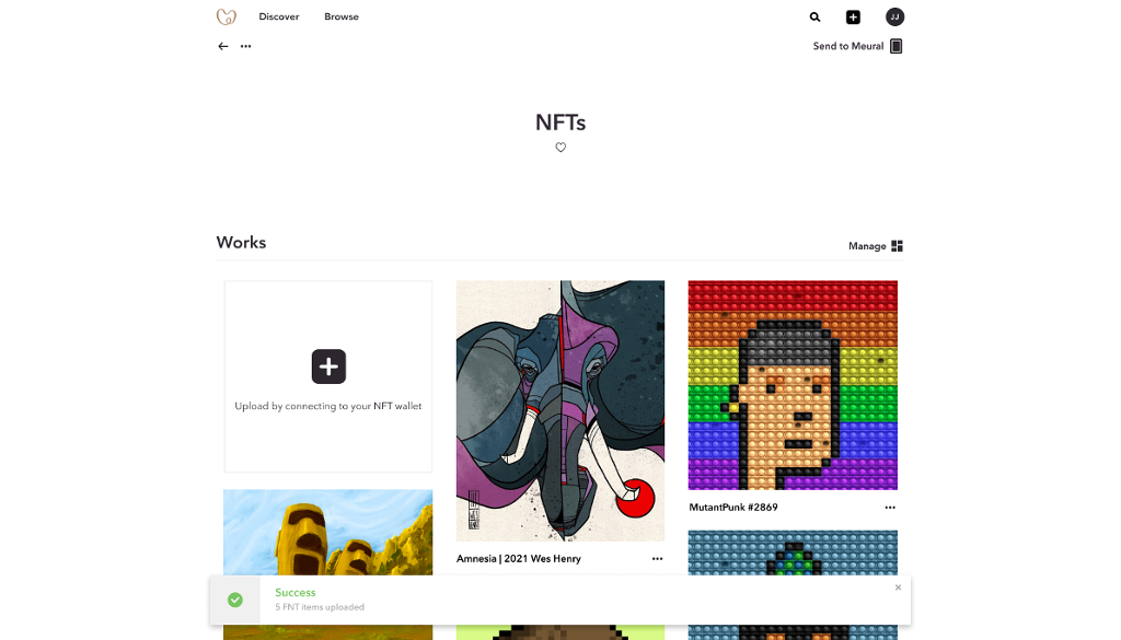 NFT-crypto-wallets-on-meural-NFTs-success-image
