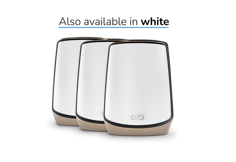 NETGEAR Orbi Tri-Band WiFi 6 Mesh System with 2 Satellite, AX6000 also available in Black Edition (RBK863SB)