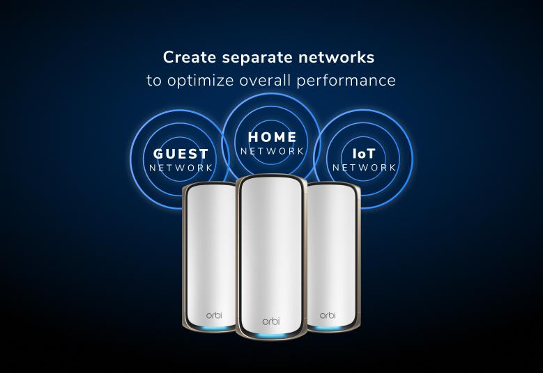 Orbi RBKE973S Create separate networks  to optimize overall performance