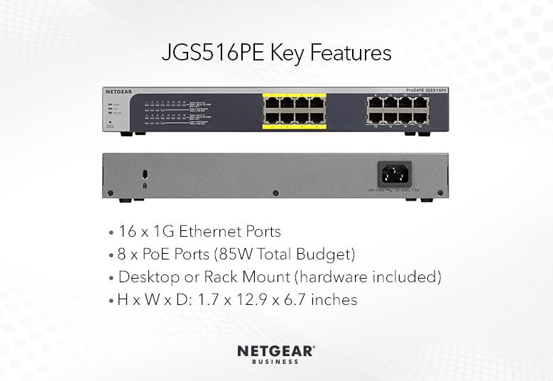 Switches JGS516PE Key Features