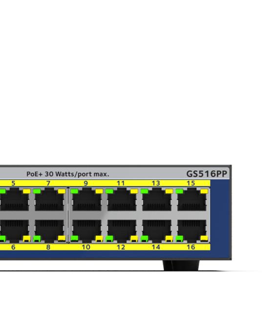 GS516PP | PoE+ | アンマネージ | スイッチ | 法人向け | NETGEAR
