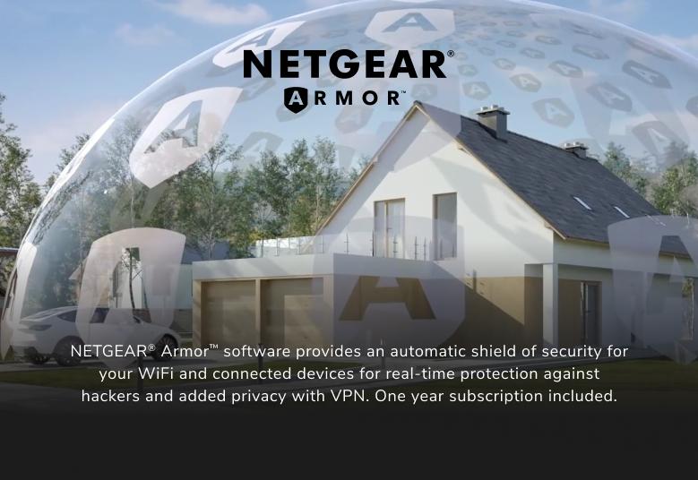 NETGEAR Armor provides an automatic shield of security for your WiFi and connected devices for real-time protection against hackers