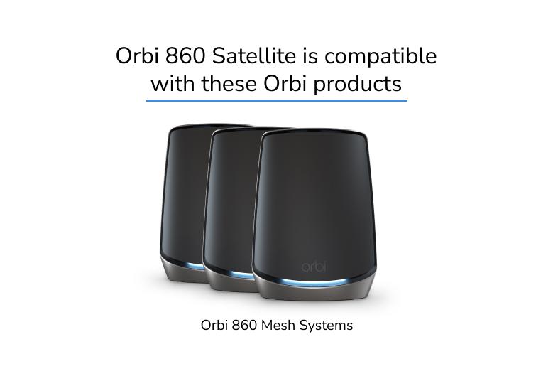 NETGEAR Orbi 860 Satellite is compatible with Orbi 860 Mesh System