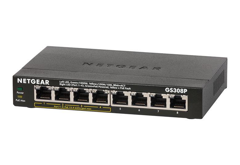Netgear GS308PP 8-Port Gigabit PoE-Compliant GS308PP-100NAS B&H