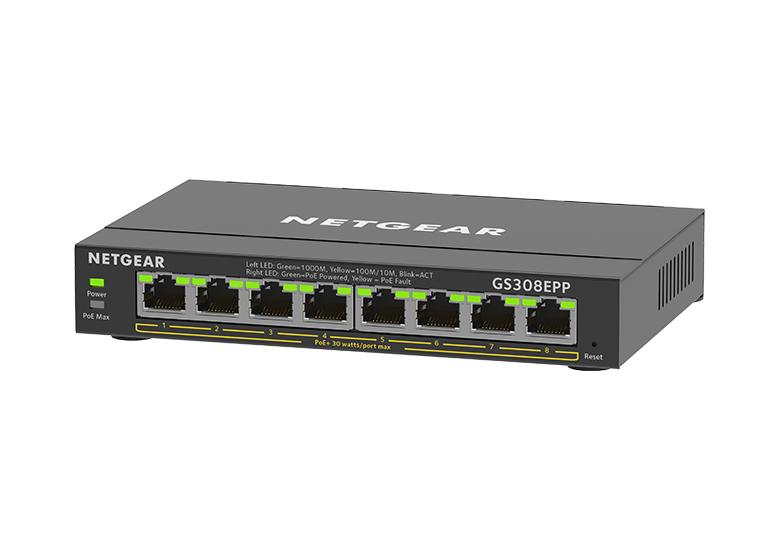 Netgear PoE ハブ8 ポート(PoE 4ポート)