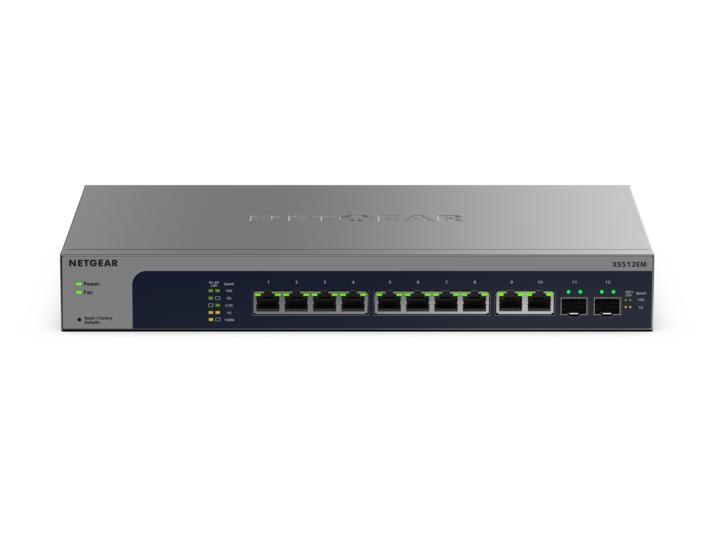 USED NETGEAR XS512EM 12ポートスイッチ 10G 全てのポートが10ギガでマルチギガにも対応した、 アンマネージプラス ルーター・ネットワーク機器