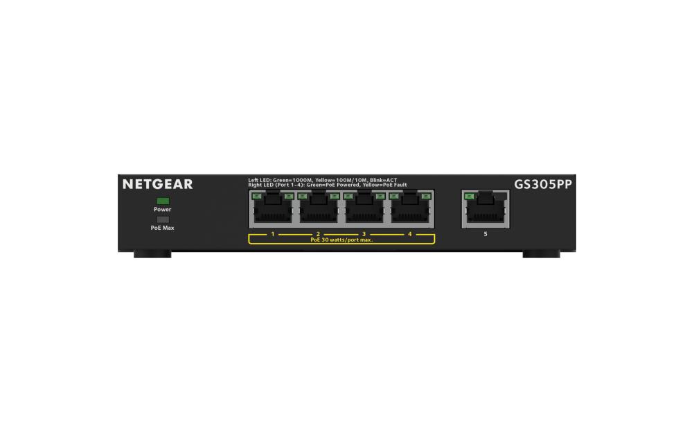 GS305PP | PoE | アンマネージ | スイッチ | SOHO/家庭向け | NETGEAR