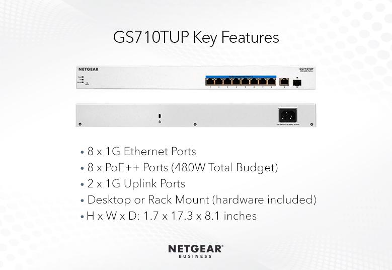 Switches GS710TUP Key Features